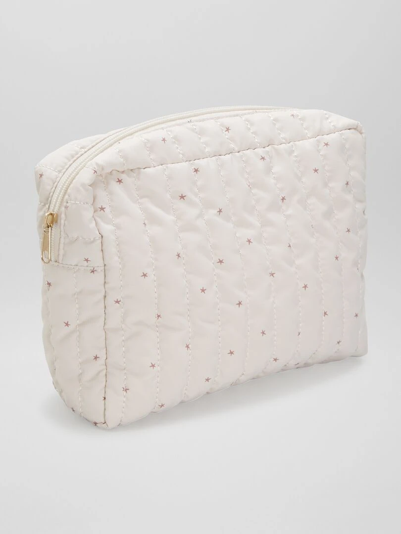 Trousse de rangement matelassée Ecru