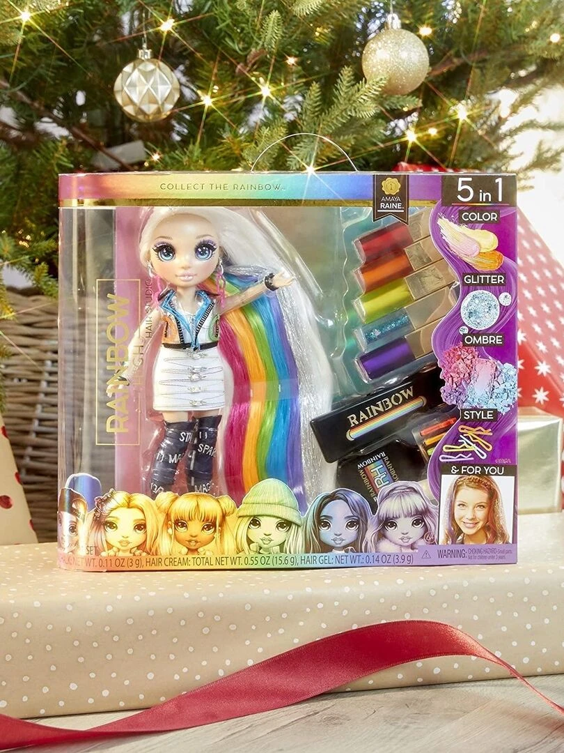 Rainbow High Atelier de coiffure Poupée exclusive Amaya aux cheveux longs et aux couleurs lavables N/A