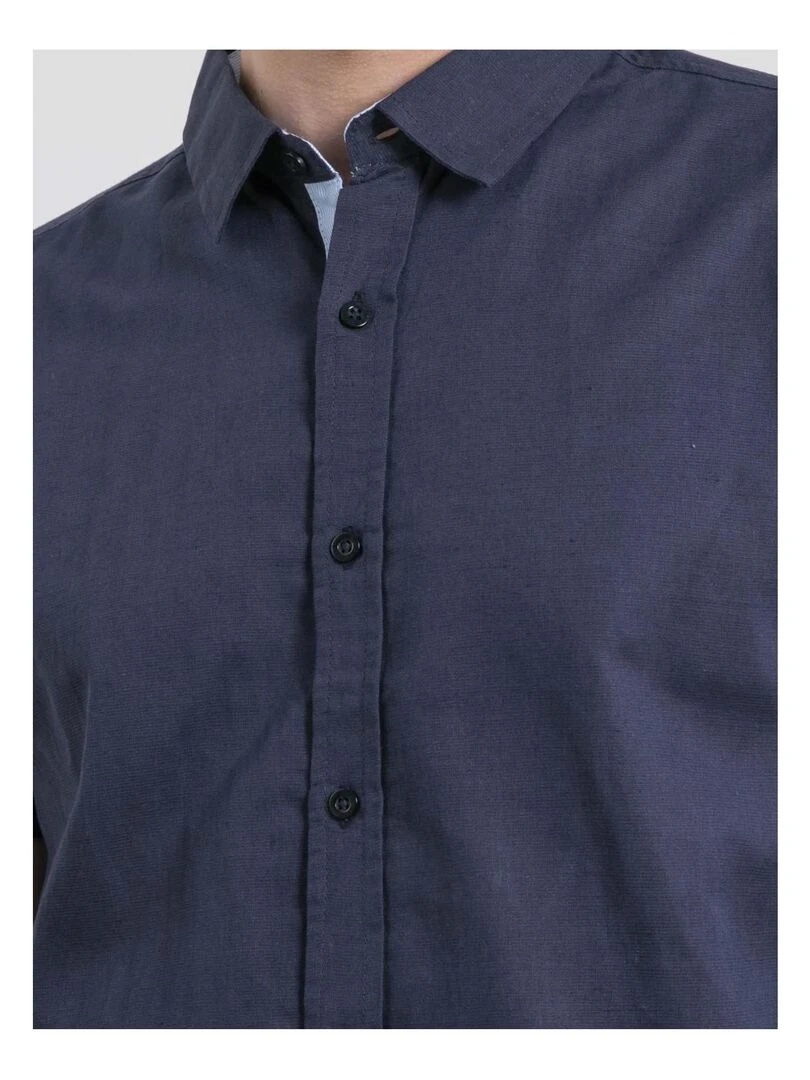 Chemise manches courtes DEMIKA   Bleu marine