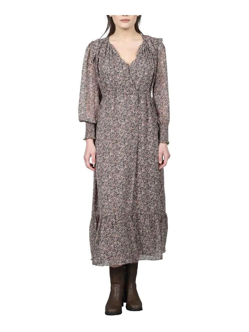 CHATTAWAK Robe mi longue Rose