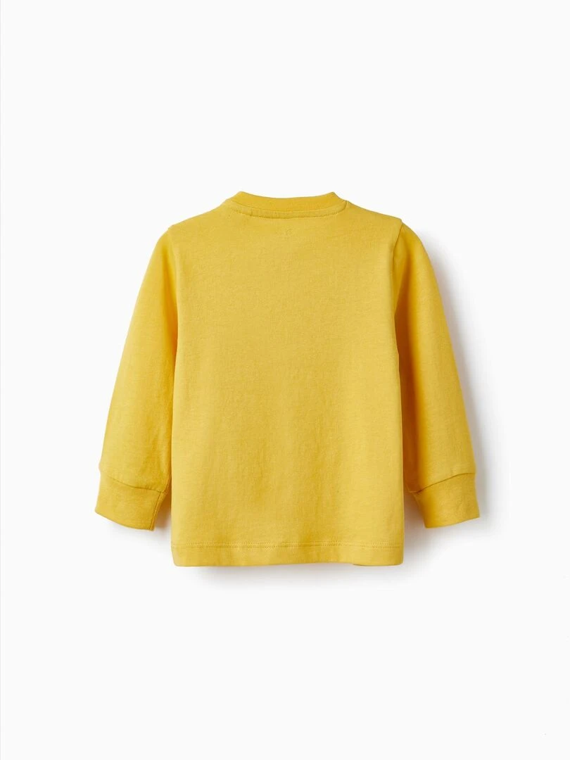Cotton T Shirt with Armor Plush for Baby Boys 'Viking Party' manches longues NORTHERN CALLING Jaune clair