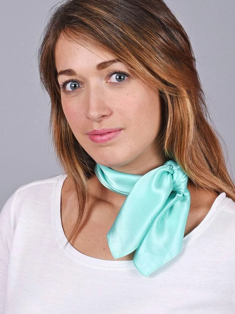 Carré de soie Piccolo uni Vert d'eau