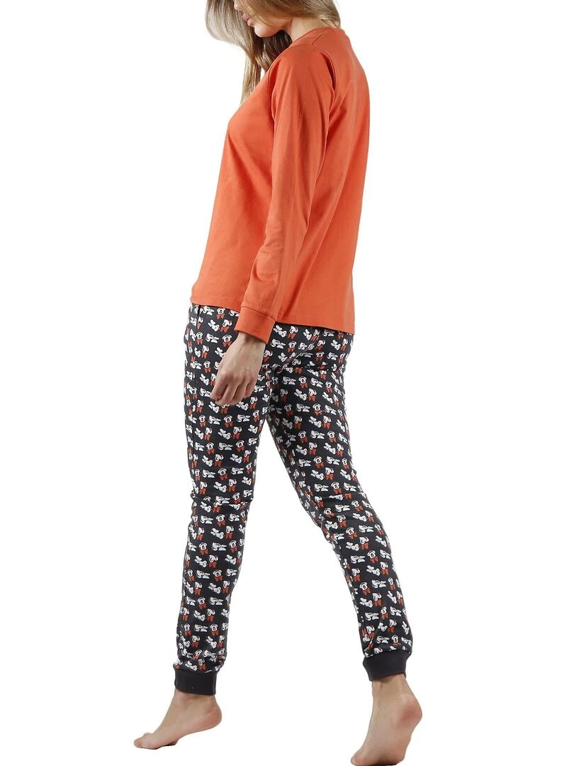Pyjama tenue pantalon top manches longues Minnie Legend Disney Orange