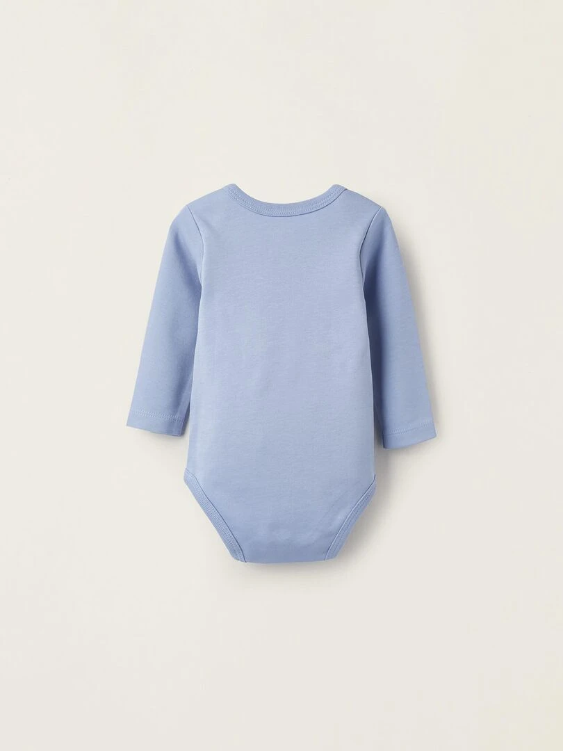 Pack de 4 bodies pour bébé et nouveau né 'Trains' manches longues ESSENTIALS LINE Multicolore