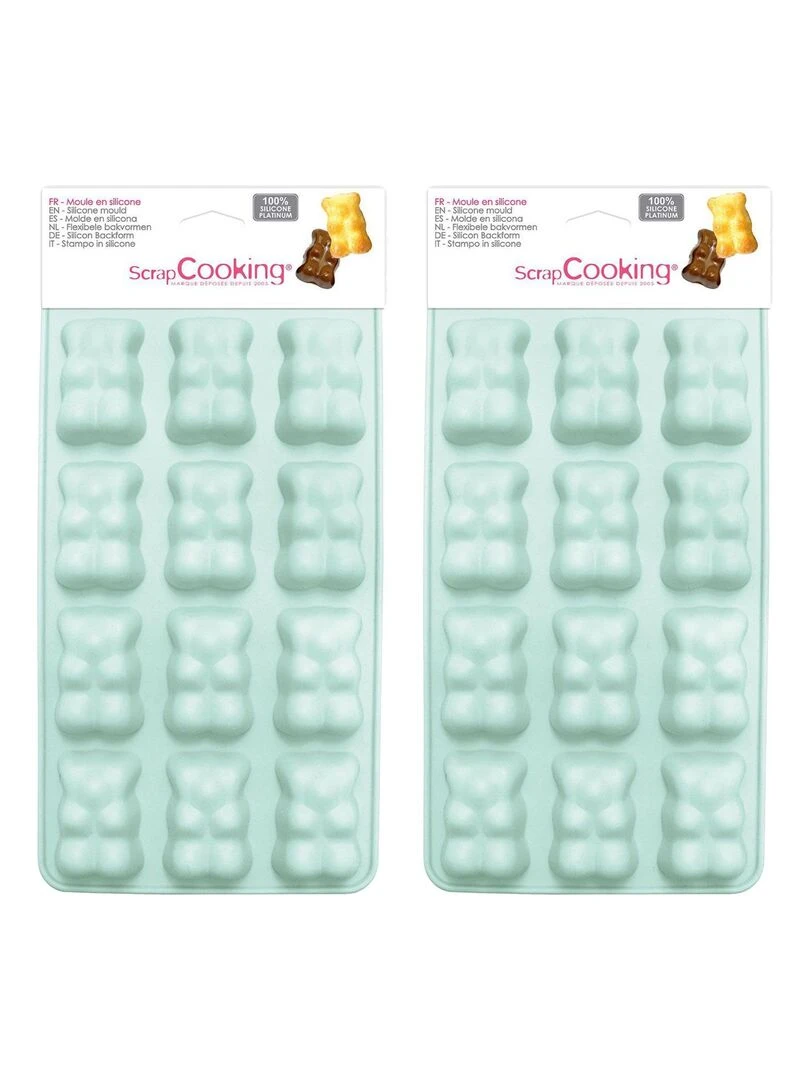2 moules en silicone oursons guimauve chocolat N/A