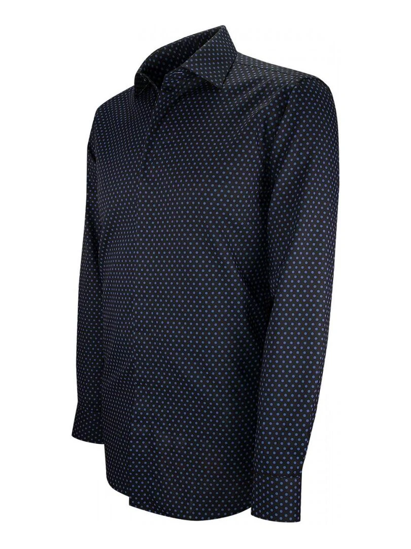 Chemise mode gorge cachée à motifs LUIGI   Noir