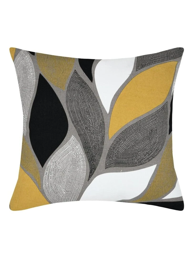 Housse de coussin 40x40 cm Vitani moutarde coton Moutarde