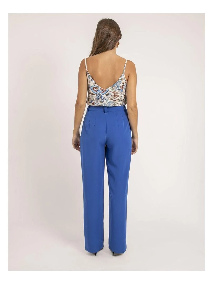 Pantalon coupe droite ELSY Bleu roi