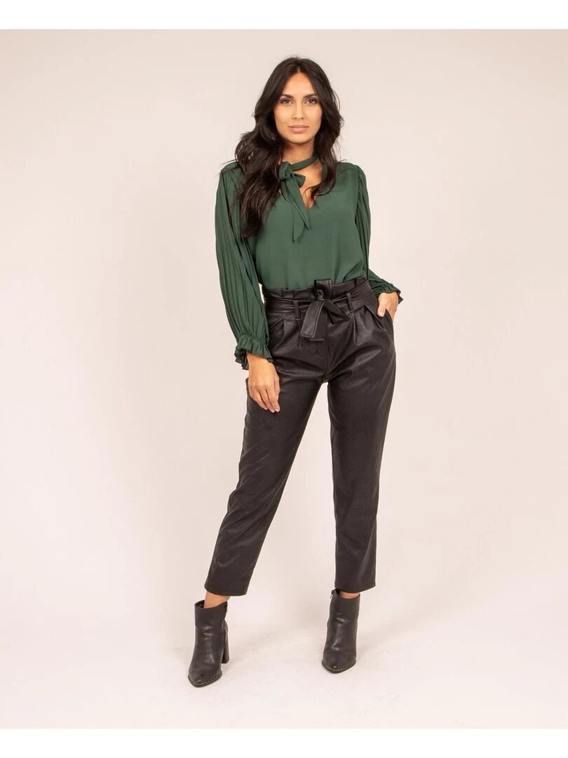 Pantalon similicuir EVINA   Noir