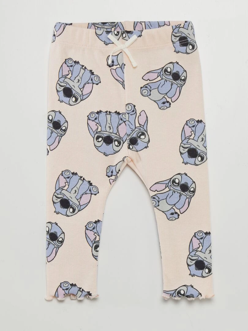 Legging côtelé 'Stitch' Rose