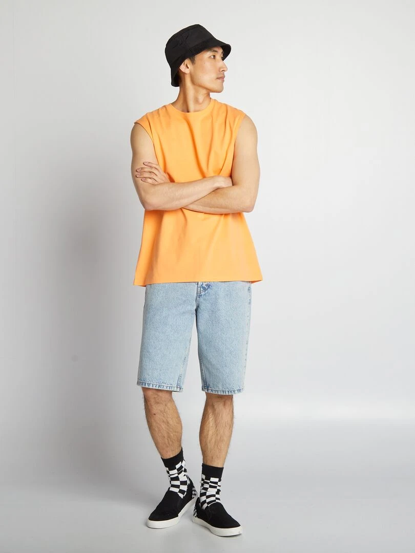 Débardeur en jersey uni Orange