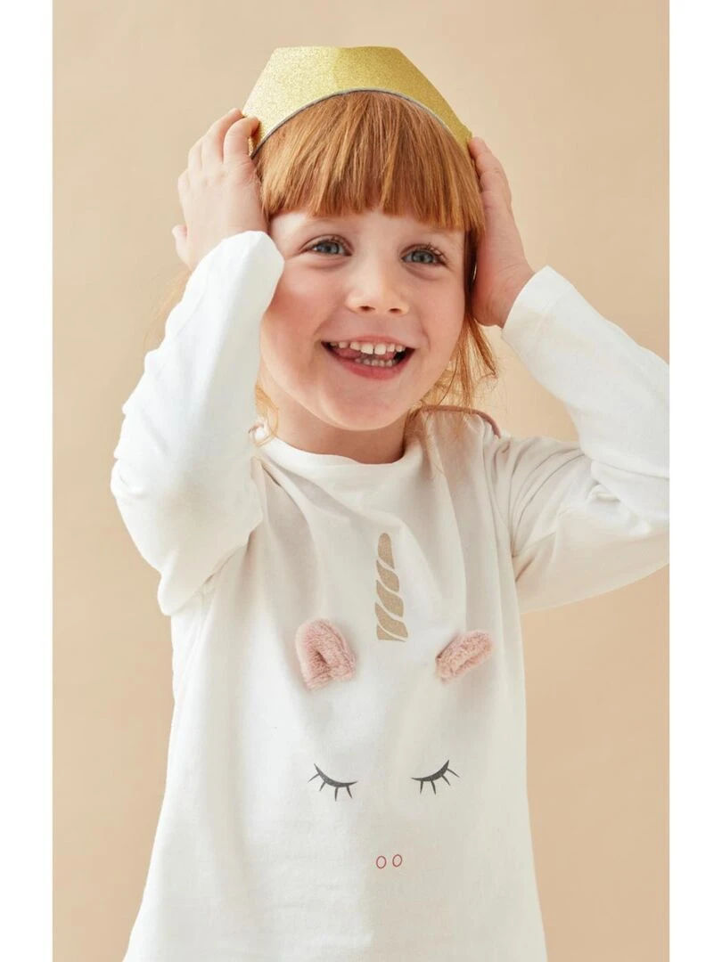 Pyjama 2 pièces en jersey    Noukie's   Blanc