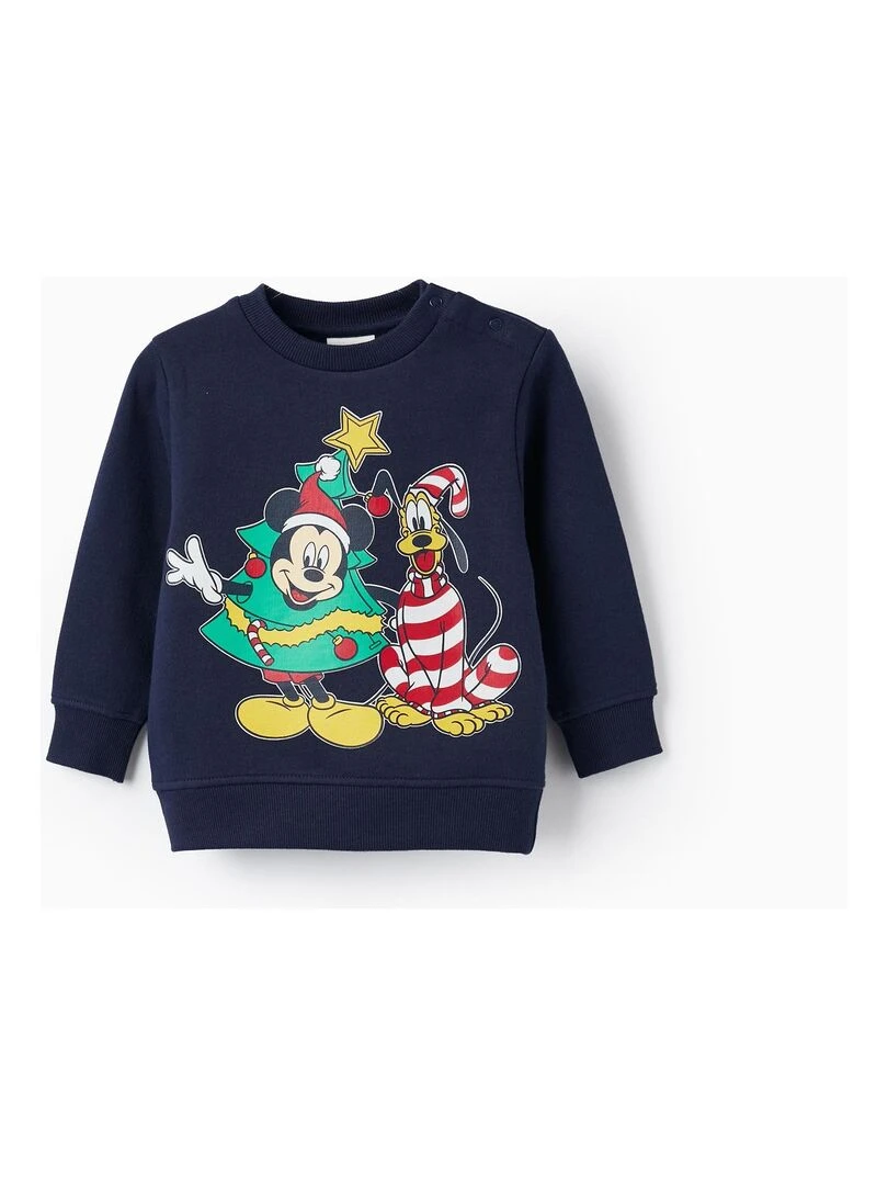 Sweat en coton pour bébé 'Mickey & Friends Noël' MICKEY Bleu foncé