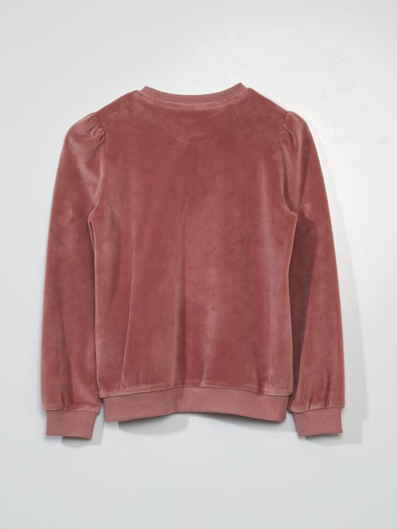 Sweat en velours Rose