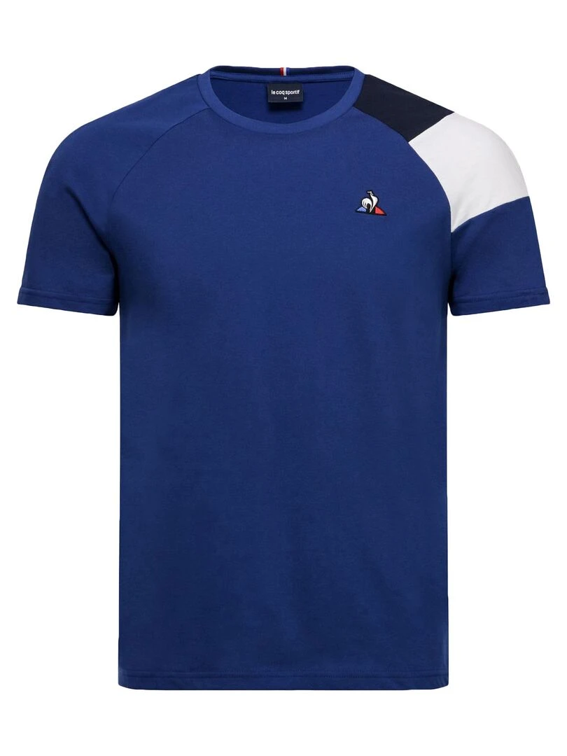 T shirt Le Coq Sportif ESS Tee SS N°10 M Bleu Bleu marine Blanc