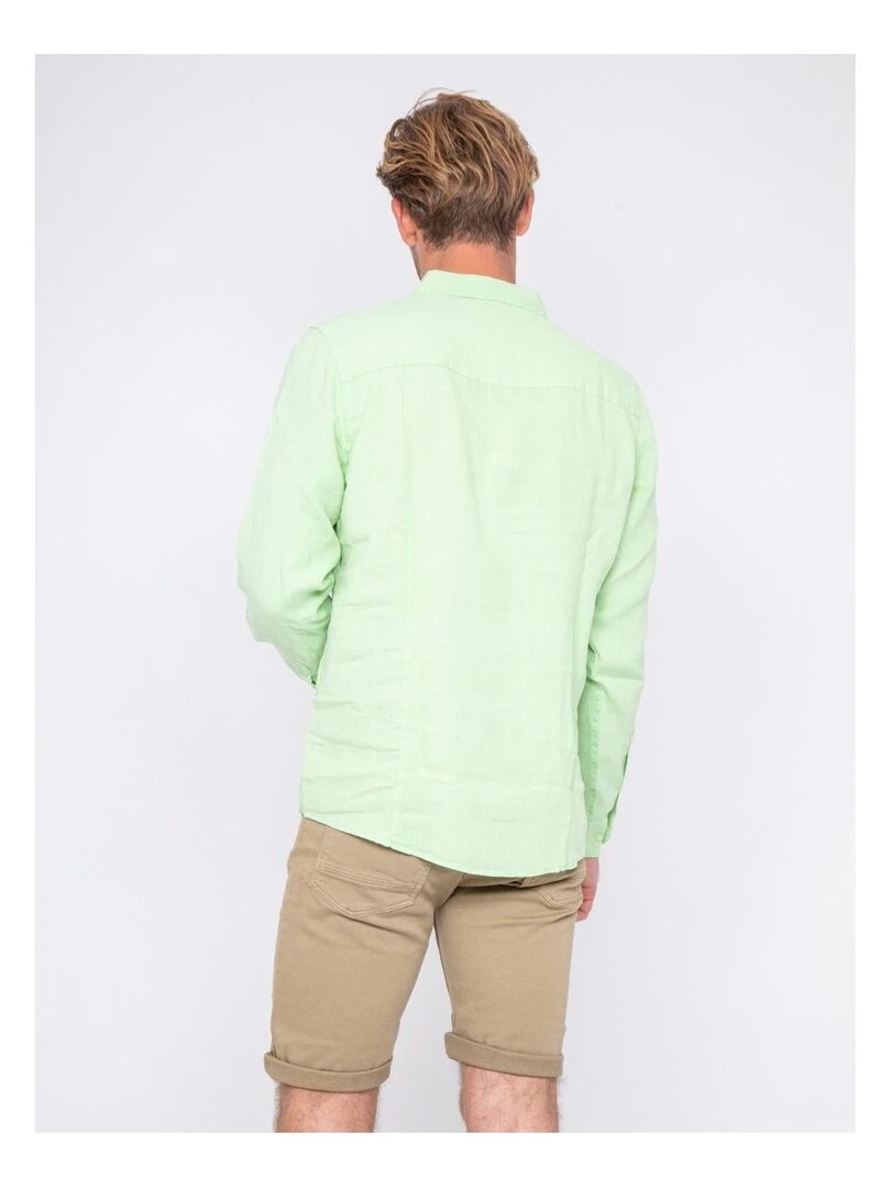 Chemise manches longues pur lin DALAMO Vert