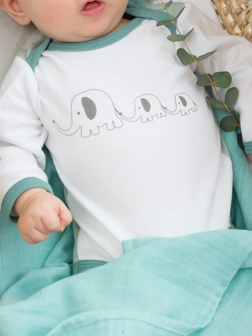 Lot de 2 bodies bébé Kinousses   Bleu