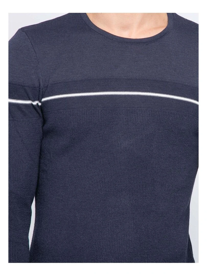 Pull fin col rond LARSONY   Gris foncé