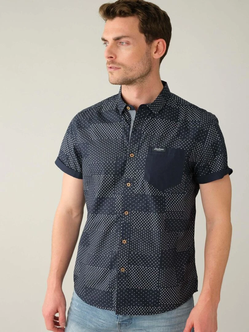 Chemise homme en popeline 'Deeluxe' Bleu marine