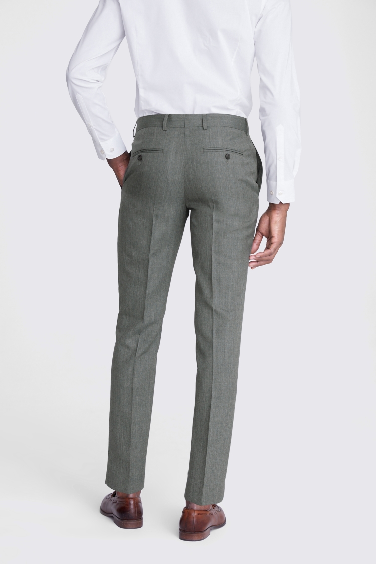 Italian Tailored Fit Sage Half Lined Trousers Buy Online at Moss