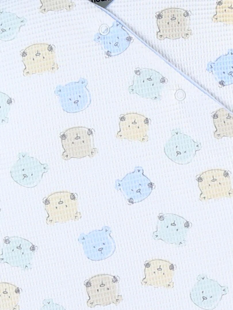 Gigoteuse 70cm en jersey BIO  écru/bleu clair   Bleu