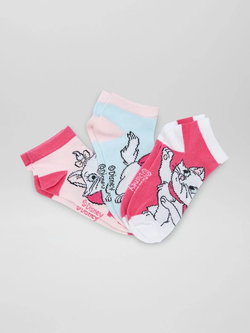 Lot de 3 paires de chaussettes 'Marie' Fuchsia