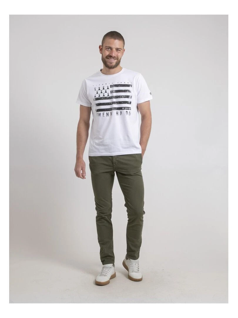 Pantalon chino CORTIN   Kaki