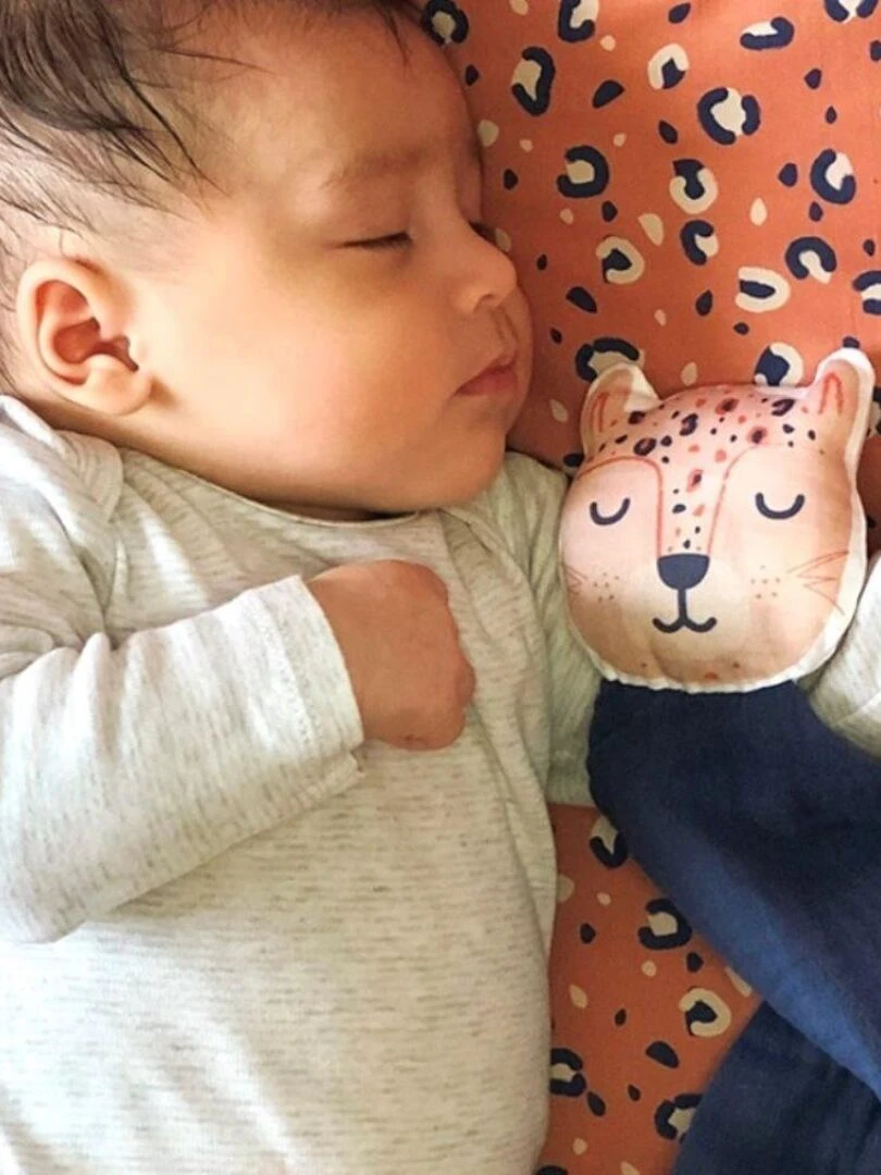 Doudou Panthère Bio Made in France   Bleu marine