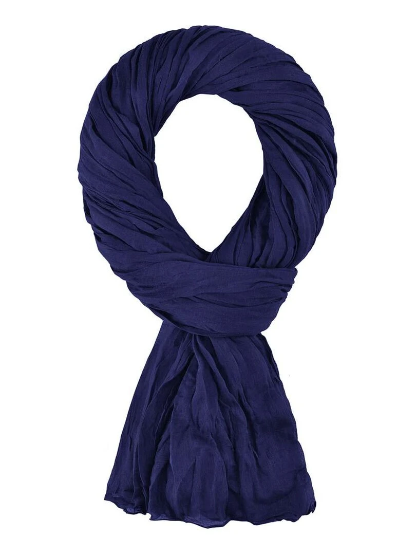 Chèche coton Uni Bleu marine