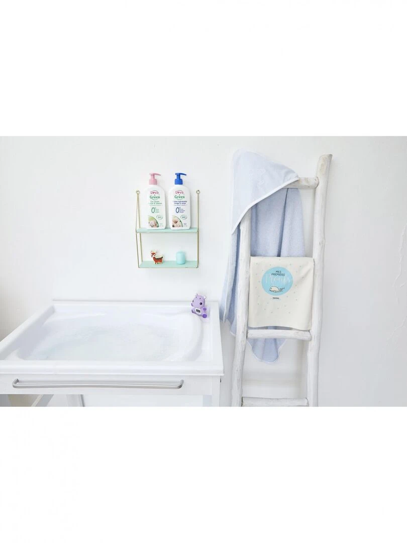 Cape de Bain Bébé 100% Coton Bio Couleur bébé   100% coton biologique   Bleu clair