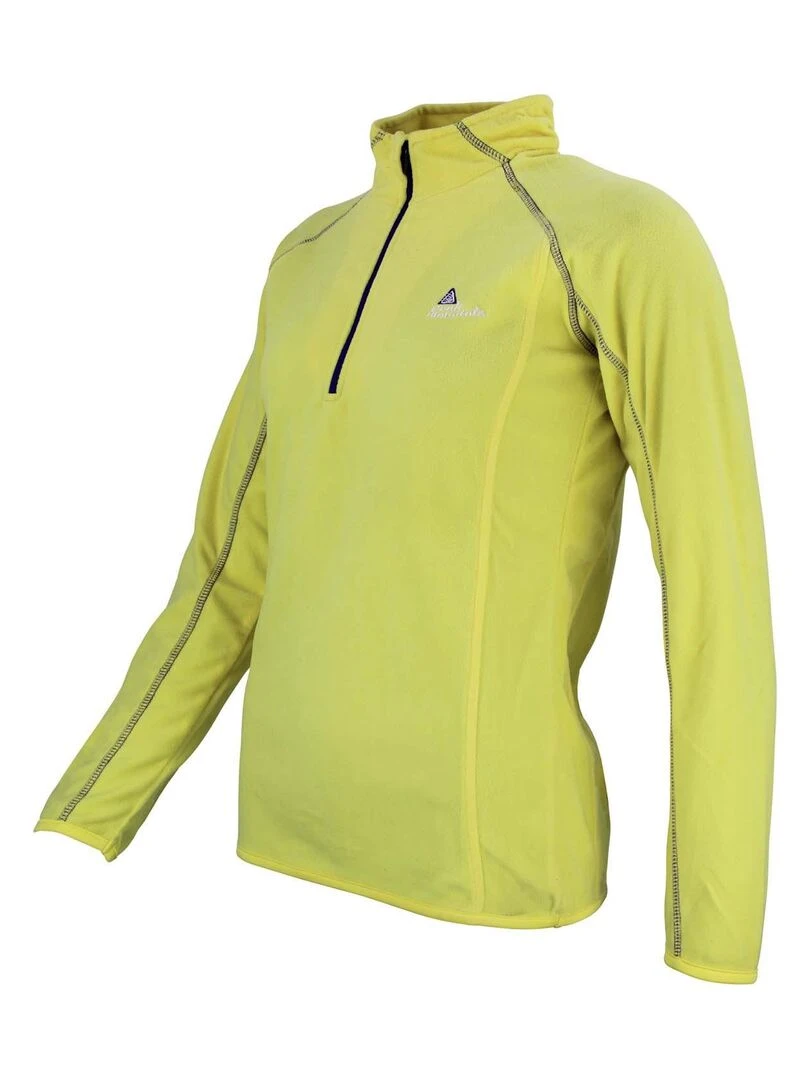 Sweat polaire 1/2 zip femme AFINE   Jaune