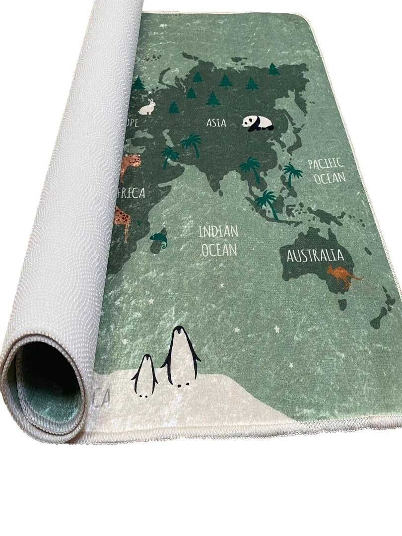 Tapis Enfant Monde  Vert   Vert