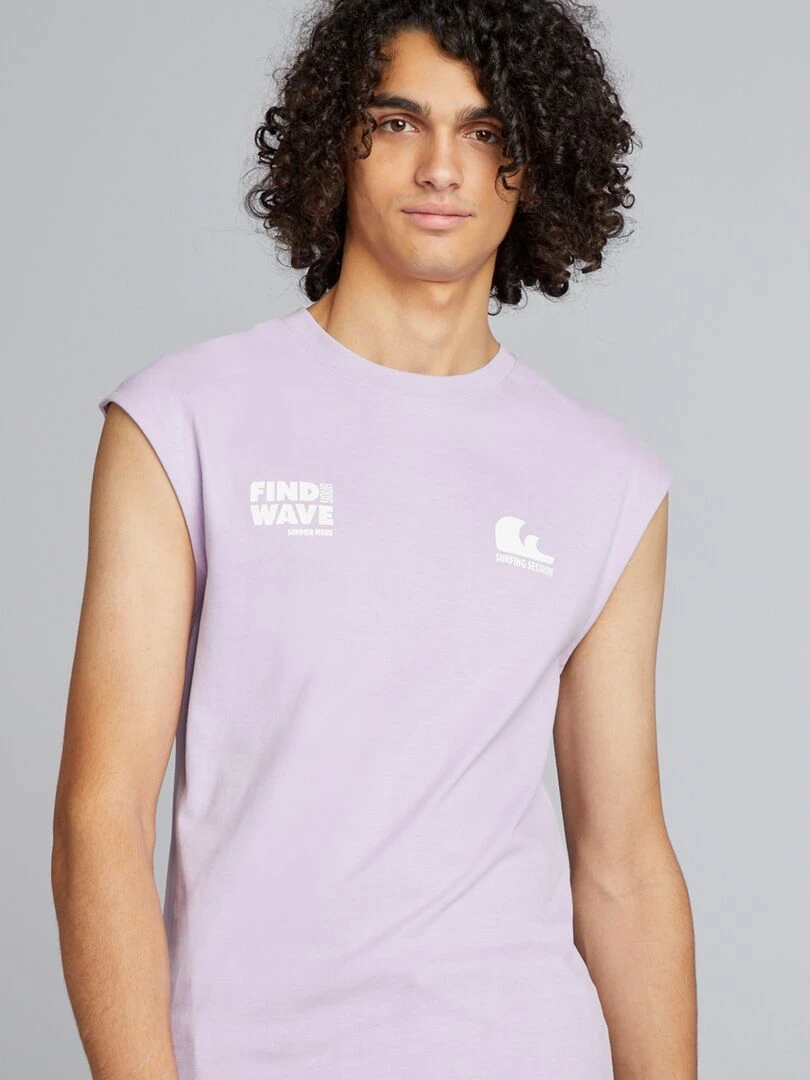 Débardeur à imprimé   mauve