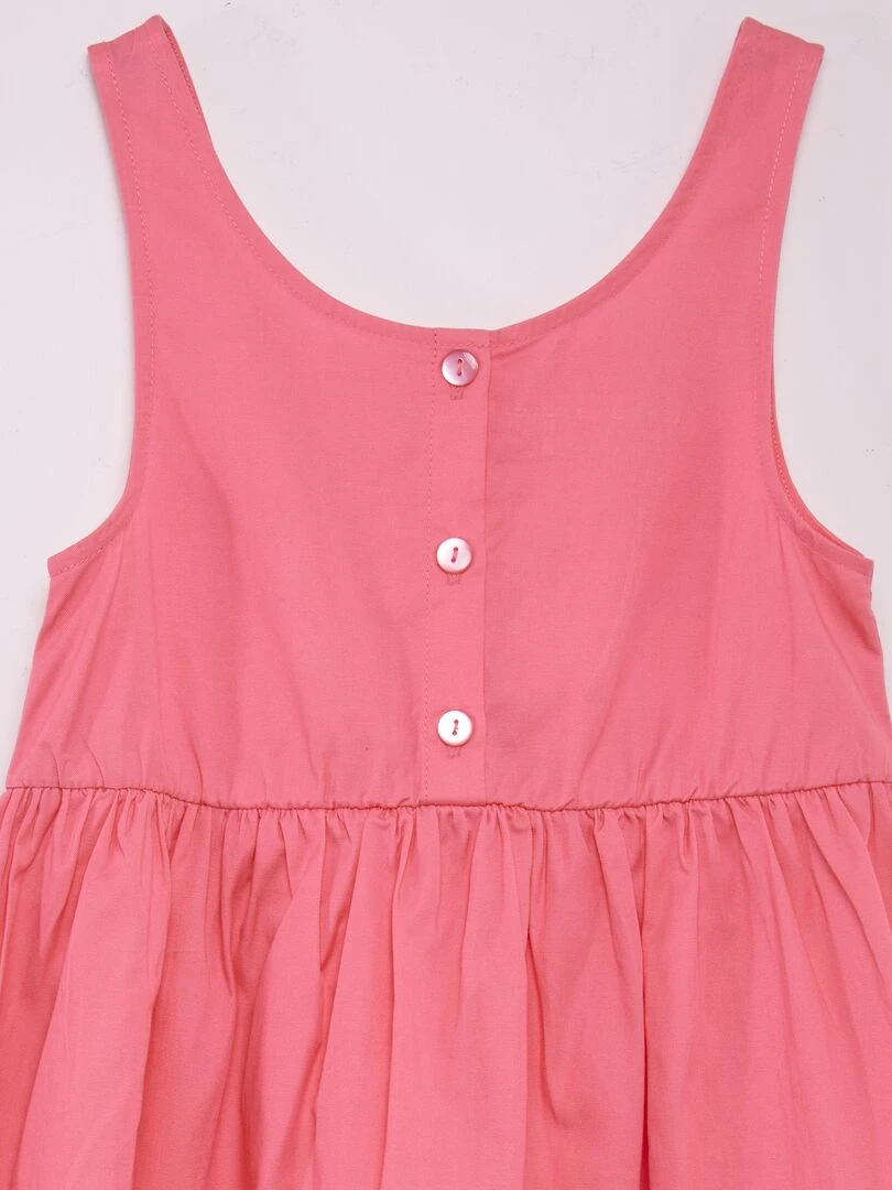 Robe sans manches à ouverture au dos   rose