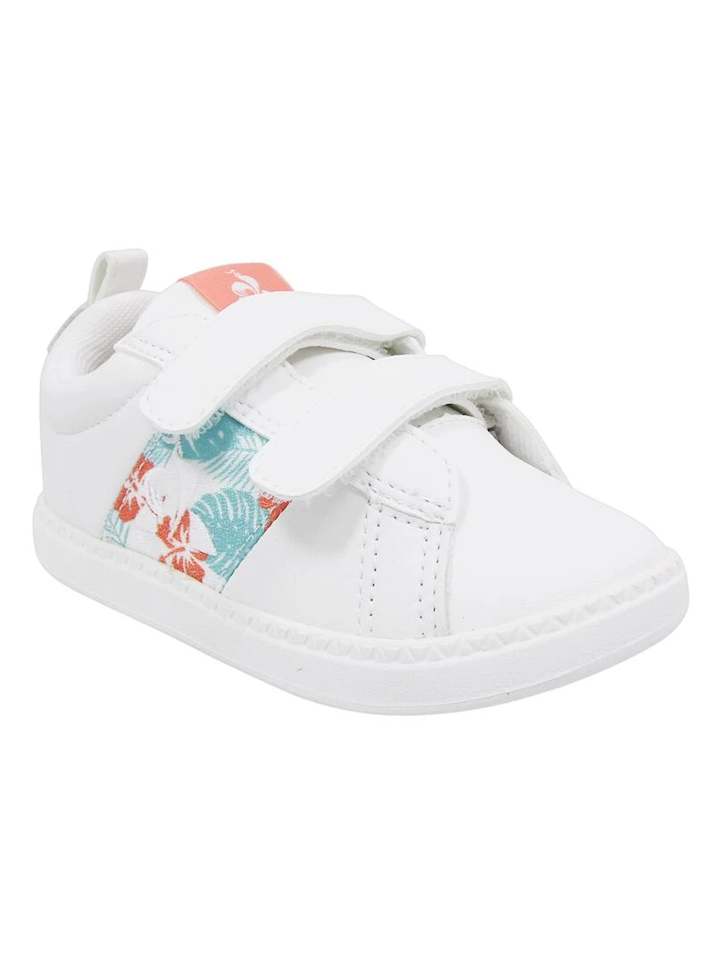 Baskets 'Le Coq Sportif' 'Courtclassic Inf Floral' Blanc