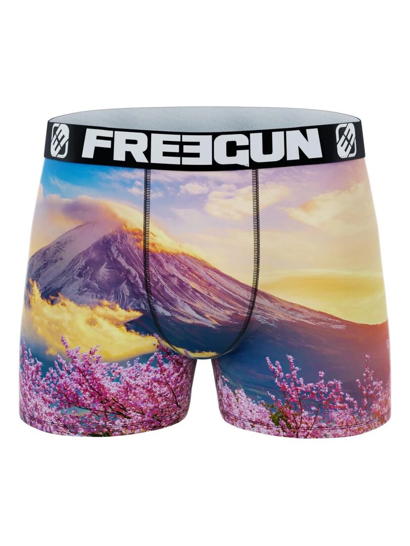 Lot de 4 boxers homme Landscape Freegun   Orange