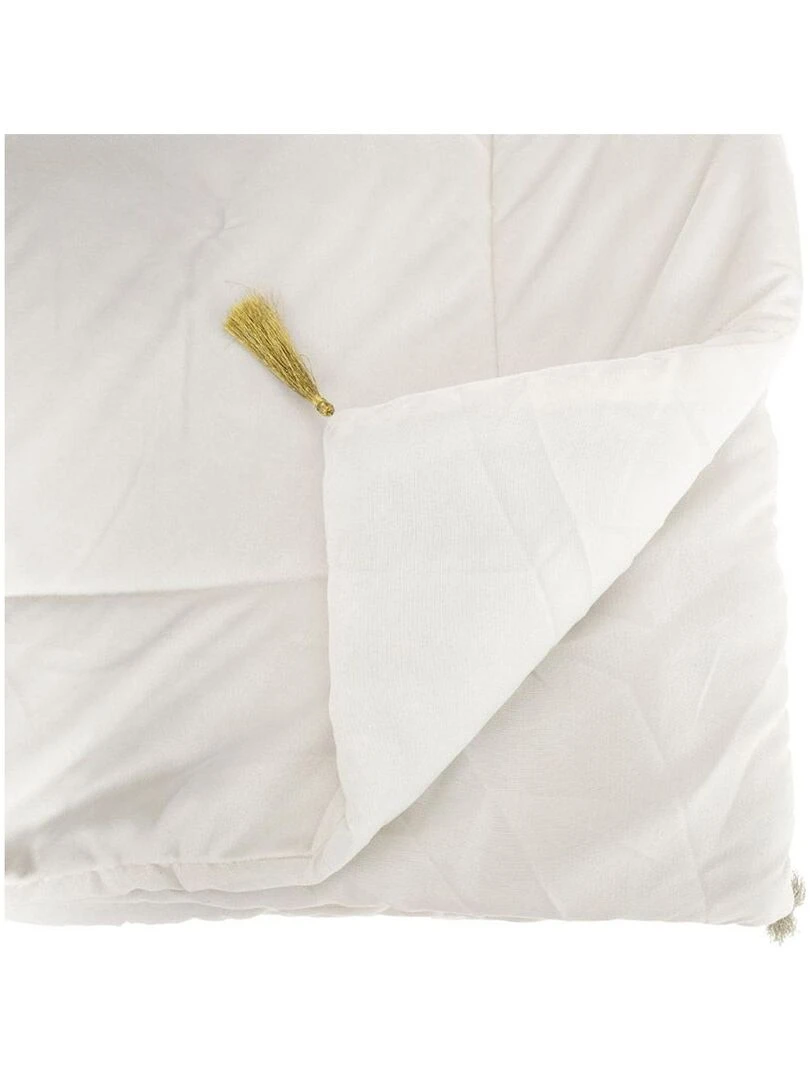 Édredon velours 80x180 cm Sonia IV Blanc