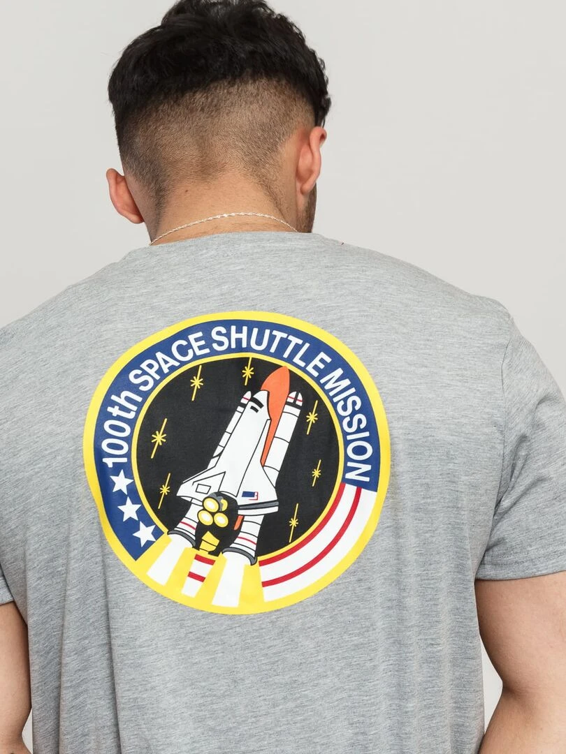 T shirt Alpha Industries NASA Space Shuttle Tee   Gris