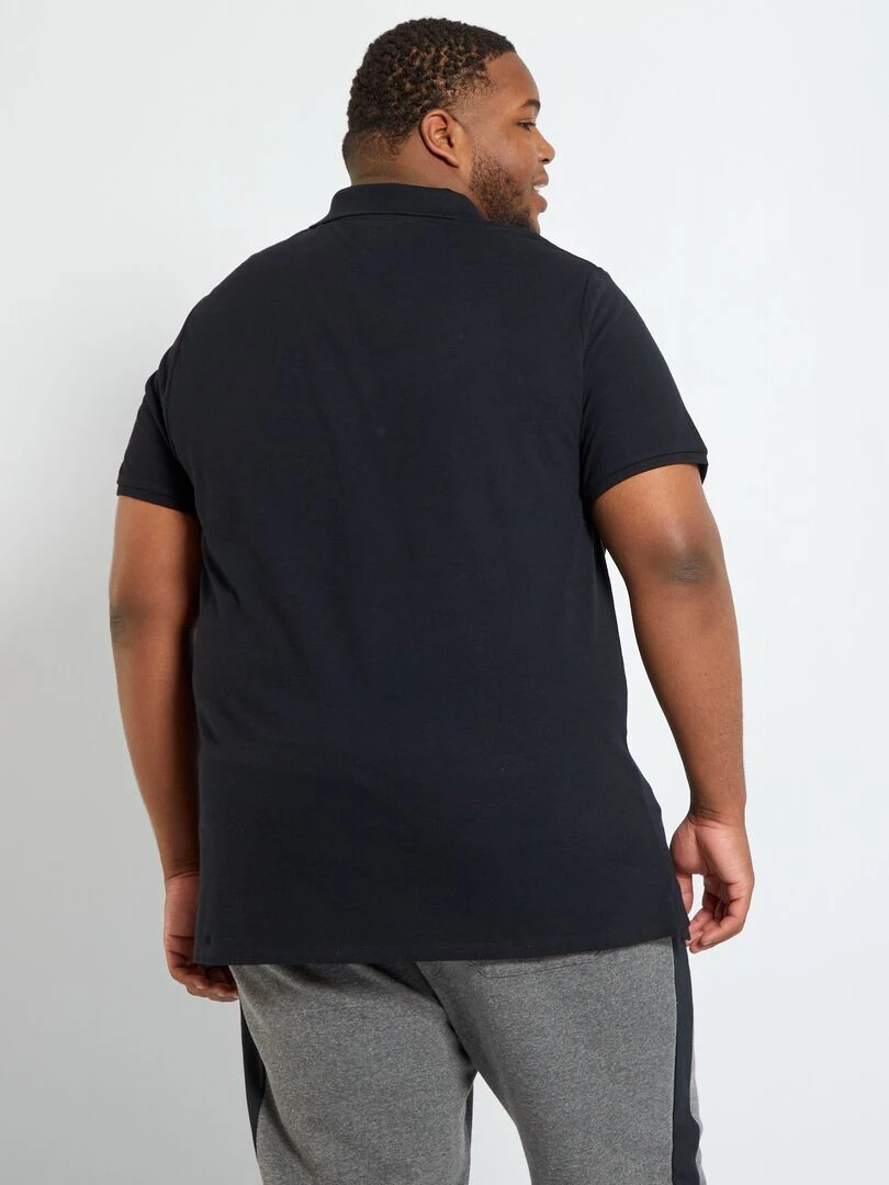 Polo en maille piqué noir