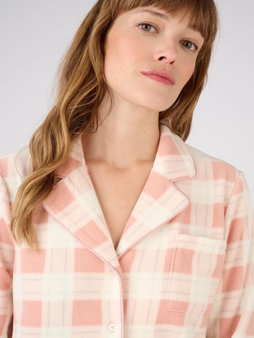 Chemise de nuit liquette polaire Thermolactyl Damart Rose