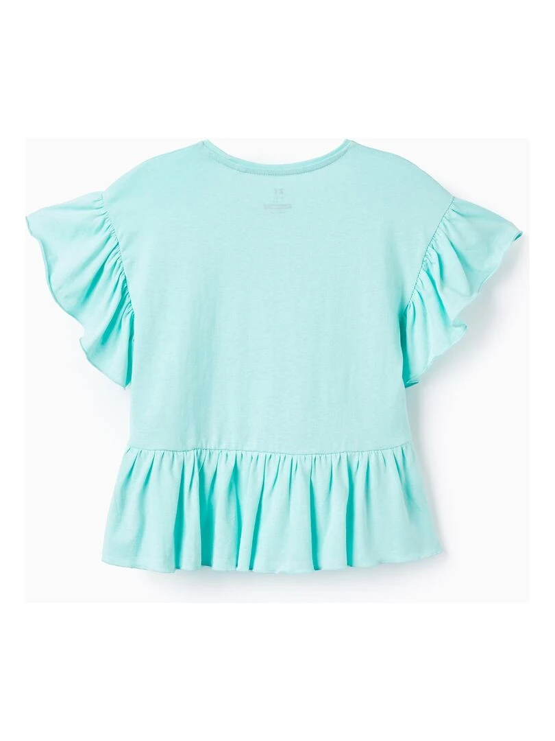 T shirt en Coton à Volants pour Fille manches courtes EXPLORING AUSTRALIA Vert clair
