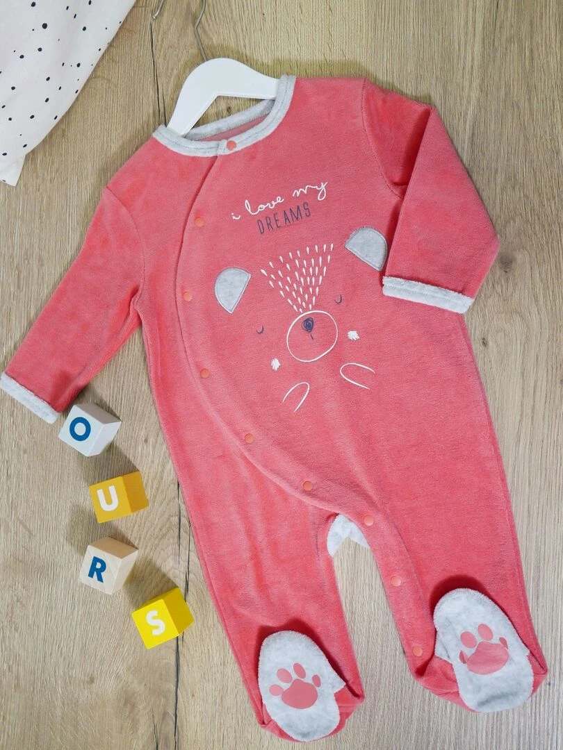 Dors Bien 'gdb1 Cute Bear' 'doo&bo' Rose foncé