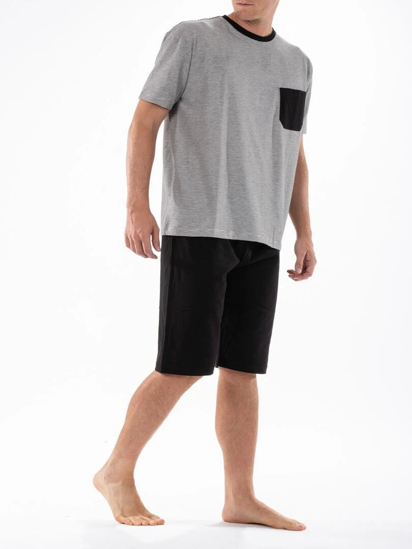 Pyjashort à fines rayures PYJA4 'Rica Lewis'   Noir