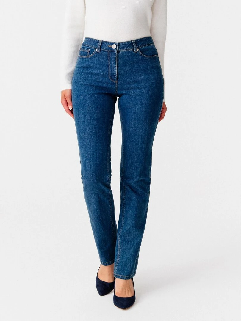 Pantalon denim coupe droite Perfect Fit by Damart Damart Bleu