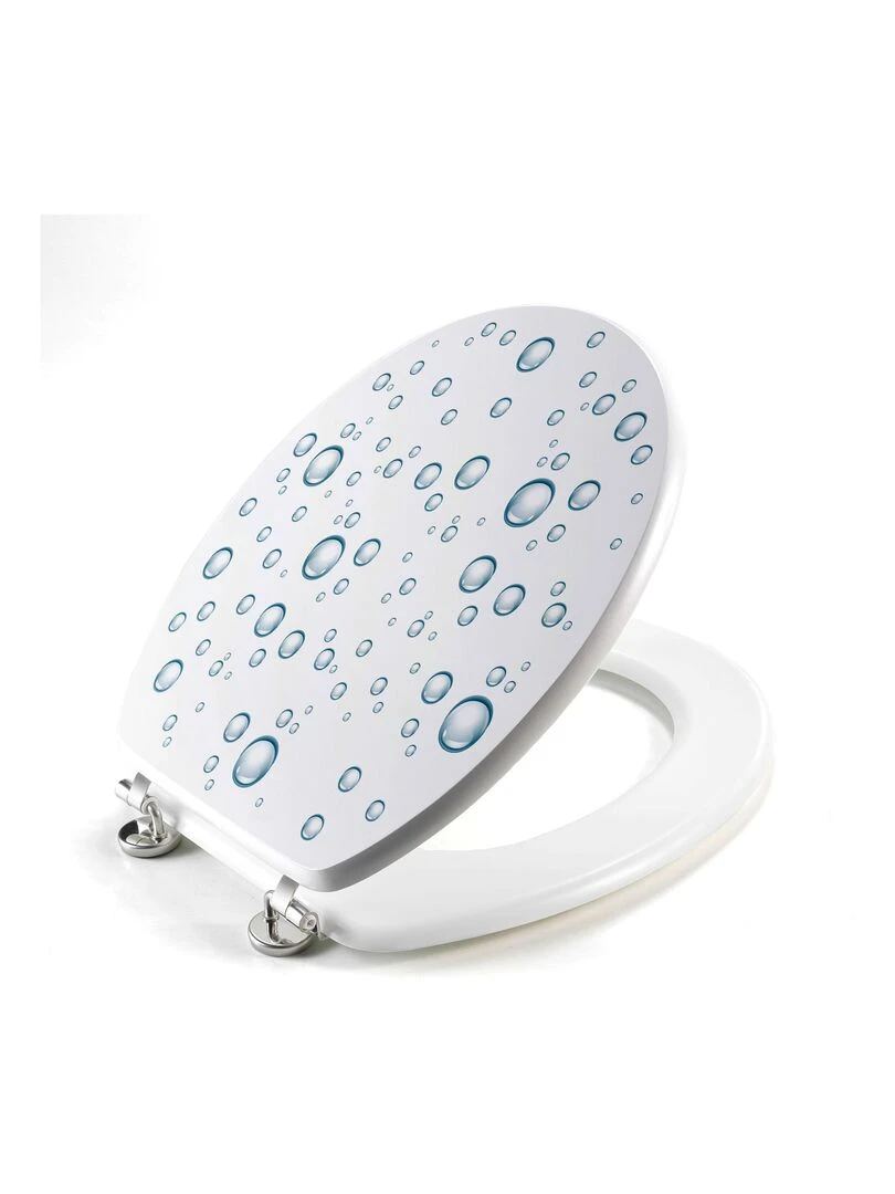 Abattant WC 37.5 x 46 cm Bulles d eau Bleu