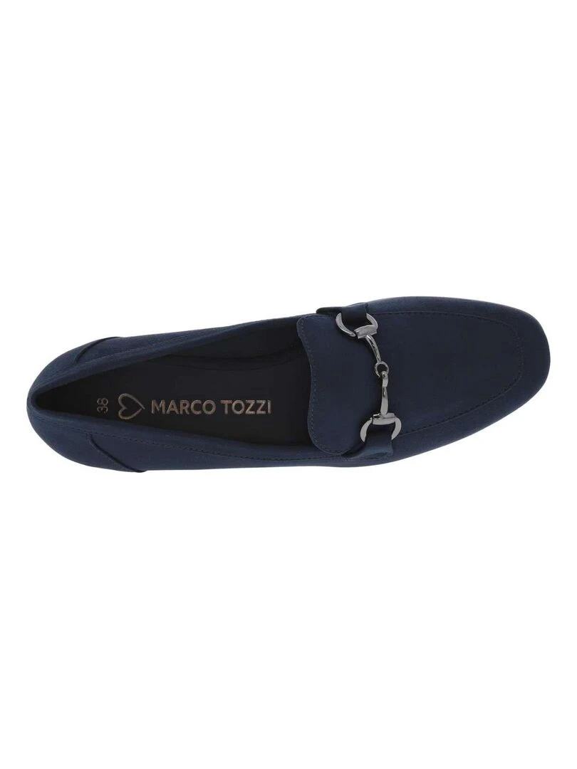 MARCO TOZZI   Mocassins talon plat   Bleu marine