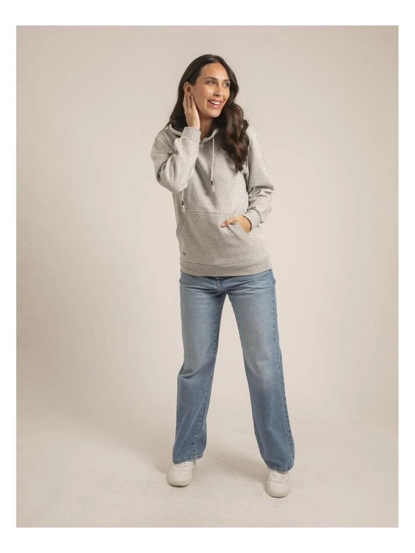 Sweatshirt capuche YZIA   Gris