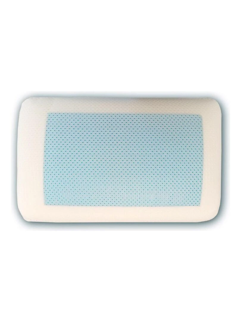 Oreiller ergonomique rafraîchissant gel box Blanc