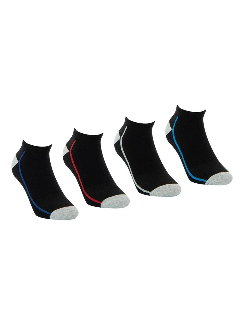 Lot de 4 paires de chaussettes de sport courtes Noir