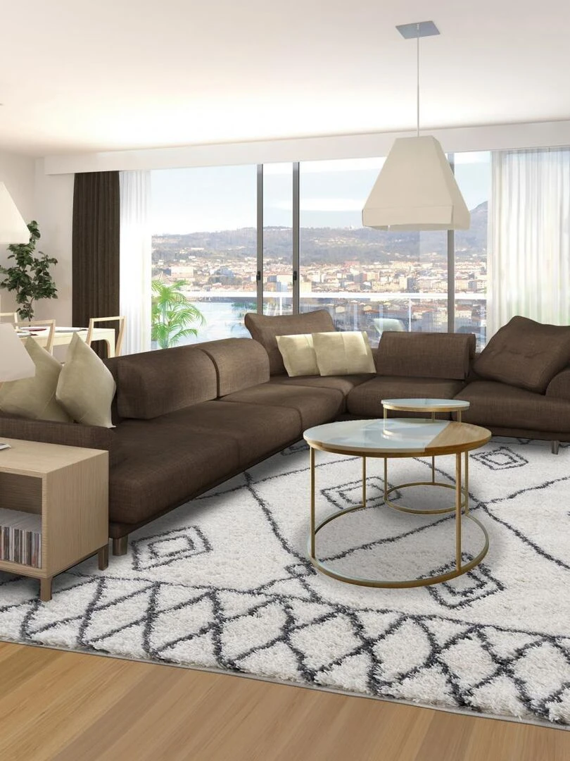 Tapis berbère style DOUX 2   Ecru